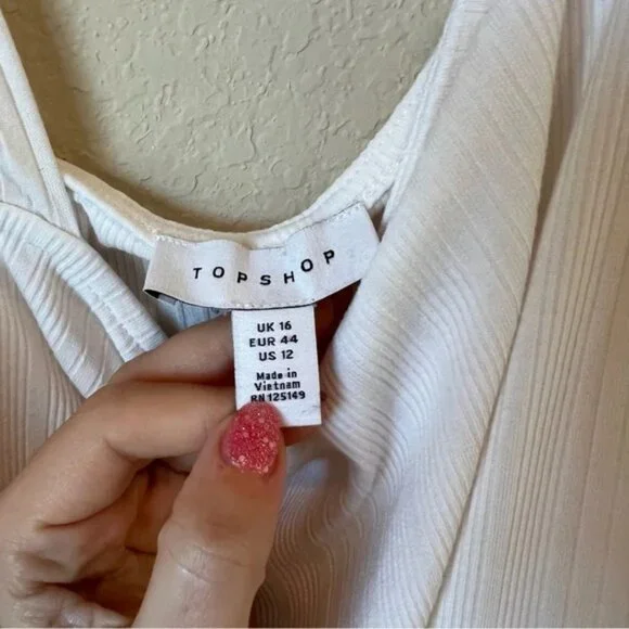 Topshop Ribbed Raffia Midi Dress - Picture 3 of 7